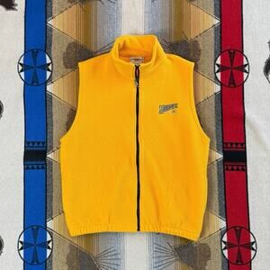 Vintage 90s University Of Michigan Wolverines Fleece Full Zip Vest Size Medium